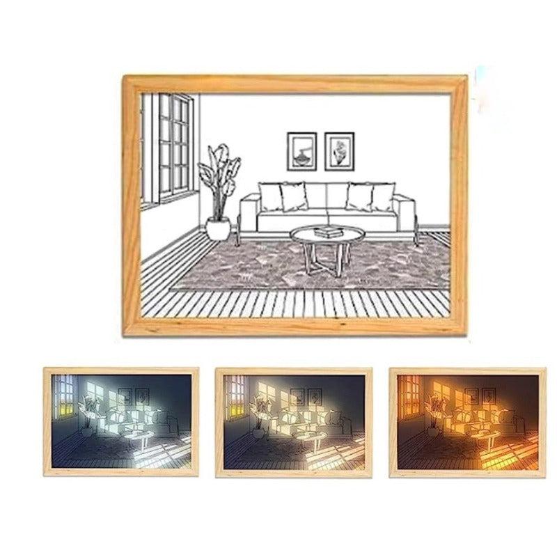 Light And Shadow Mirror Painting Wall Decoration for Home Room Bedroom Office