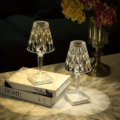 Crystal Diamond Table Lamp USB Room Decor Light for Bedroom Living Room