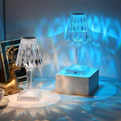 Crystal Diamond Table Lamp USB Room Decor Light for Bedroom Living Room