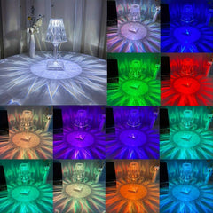 Crystal Diamond Table Lamp USB Room Decor Light for Bedroom Living Room