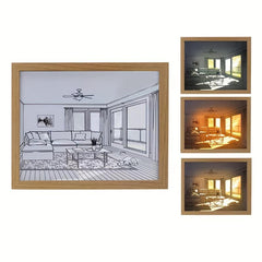 LED Lights Picture Art Wall Deco USB Charging