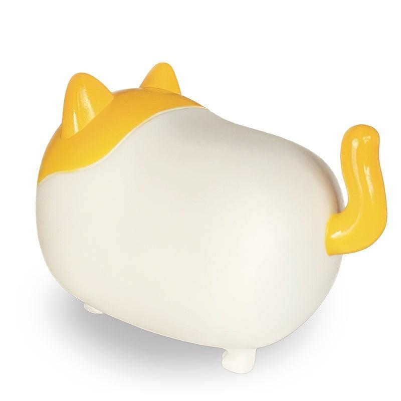 Soft Rubber Decompression Mesh Red Cat Night Light