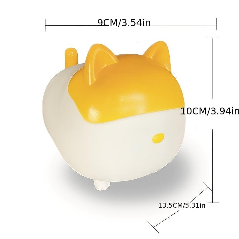 Soft Rubber Decompression Mesh Red Cat Night Light