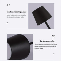 LED Three Stepless Dimming Desk Lamp Study Bedroom Living Room Camping Cafe