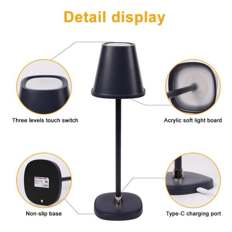 Wireless Rechargeable LED Desk Lamp