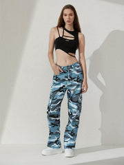 Y2K Kpop Style Cargo Pants Women's Denim Jeans