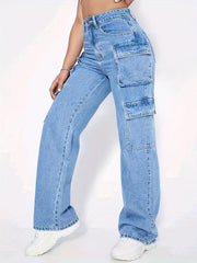 Cargo Pants Loose Fit Y2K & Kpop Style Straight Jeans