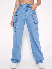 Cargo Pants Loose Fit Y2K & Kpop Style Straight Jeans