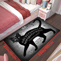 Cat Witches Spirit Print Halloween Area Rug
