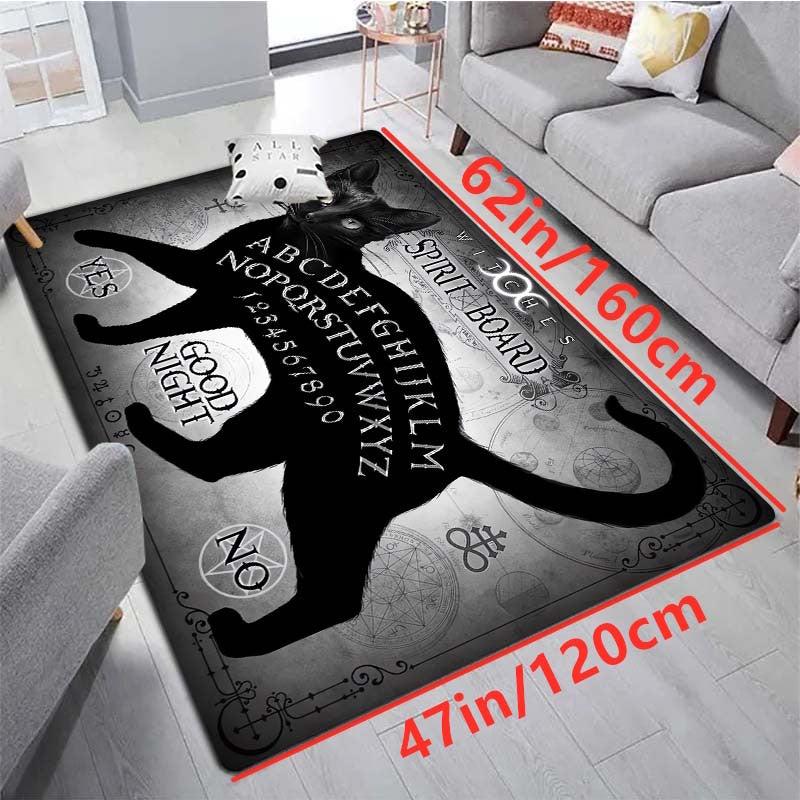 Cat Witches Spirit Print Halloween Area Rug