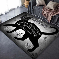 Cat Witches Spirit Print Halloween Area Rug