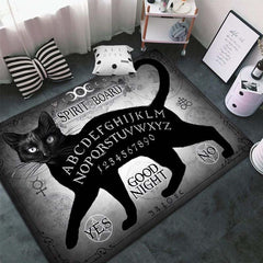 Cat Witches Spirit Print Halloween Area Rug