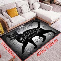 Cat Witches Spirit Print Halloween Area Rug