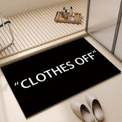 Letters Pattern Floor Mat Diatom Mud Material Bath Rug