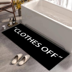 Letters Pattern Floor Mat Diatom Mud Material Bath Rug