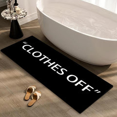 Letters Pattern Floor Mat Diatom Mud Material Bath Rug