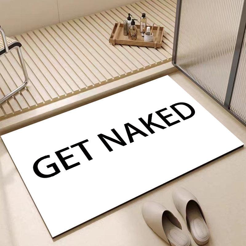 Letters Pattern Floor Mat Diatom Mud Material Bath Rug