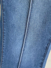 Bootcut Jeans Slim Fit Slight Stretch Pintuck Jeans Women's Denim