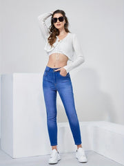 Slim Fit Stretch Skinny Jeans Casual Ankle Length Denim Women's Jeans