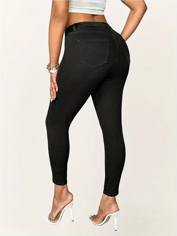 High Stretch Skinny Jeans Slim Fit High Waist Casual Denim Pants