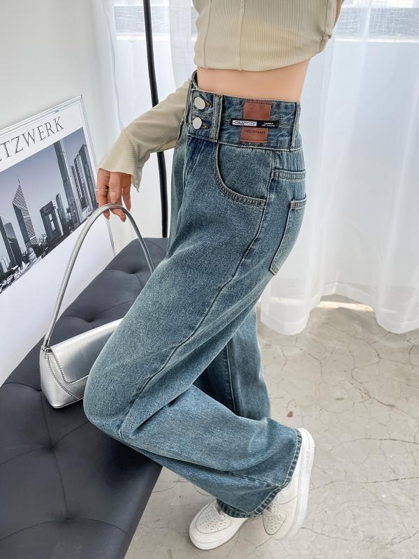 High Waist Wide Legs Jeans Women's Denim Jeans