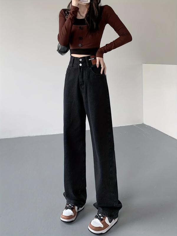 High Waist Wide Legs Jeans Women's Denim Jeans