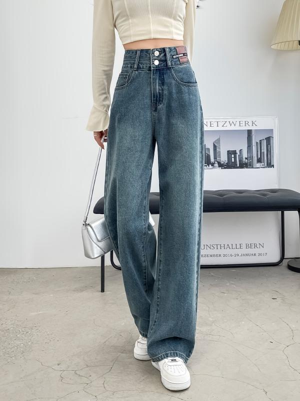 High Waist Wide Legs Jeans Women's Denim Jeans