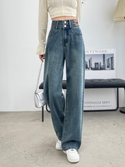 High Waist Wide Legs Jeans Women's Denim Jeans