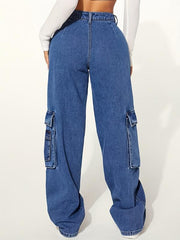 Y2K Cargo Jeans Loose Fit Wide Legs