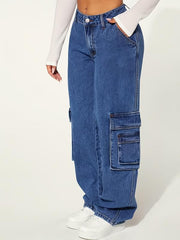 Y2K Cargo Jeans Loose Fit Wide Legs