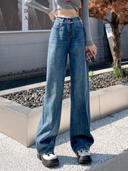 Loose Fit High Waist Wide Leg Jeans Women's Denim