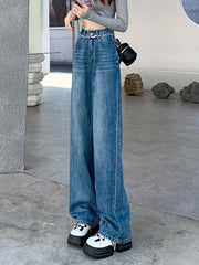 Loose Fit High Waist Wide Leg Jeans Women's Denim