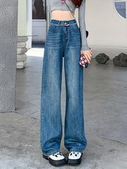 Loose Fit High Waist Wide Leg Jeans Women's Denim