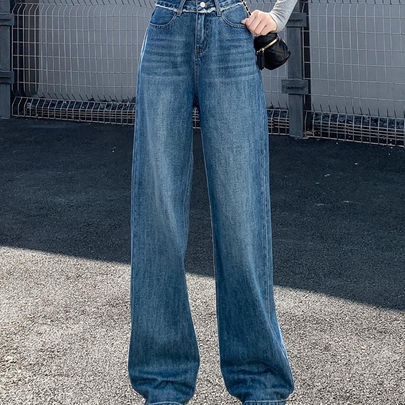 Loose Fit High Waist Wide Leg Jeans Women's Denim