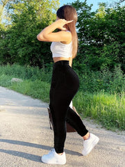 Distressed Skinny Jeans Ankle Length Slim Fit Ripped Holes