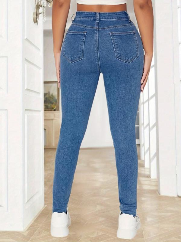 High Waist Stretchy Skinny Jeans for Women