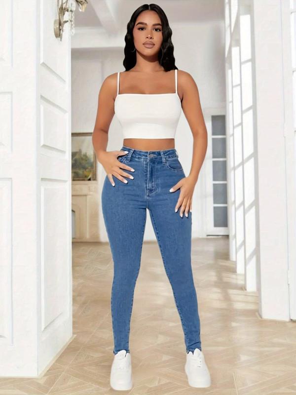 High Waist Stretchy Skinny Jeans for Women