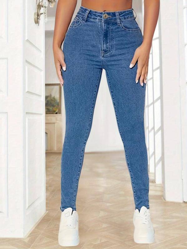 High Waist Stretchy Skinny Jeans for Women