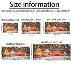 Christmas Doormat Snow Lighthouse Rug Waterproof Non-Slip Kitchen Bathroom Rug
