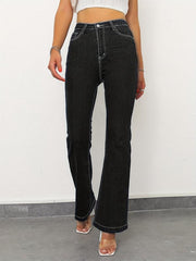 High Stretch Flared Leg Denim Jeans