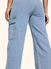 Cargo Pants Wide Legs Jeans Women's Denim