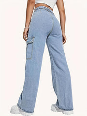 Cargo Pants Wide Legs Jeans Women's Denim
