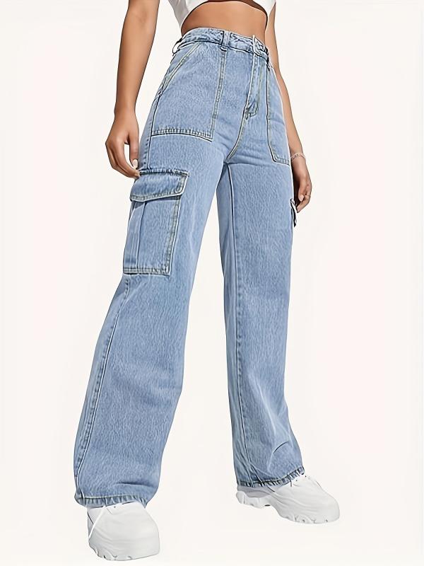 Cargo Pants Wide Legs Jeans Women's Denim