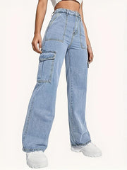 Cargo Pants Wide Legs Jeans Women's Denim