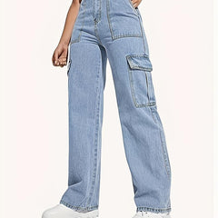 Cargo Pants Wide Legs Jeans Women's Denim