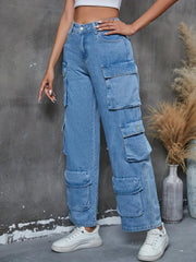 Cargo Pants Straight Jeans Y2K Kpop Style