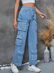 Cargo Pants Straight Jeans Y2K Kpop Style
