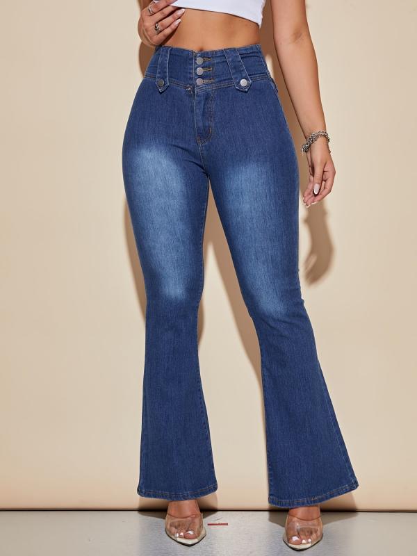 High Waist Flare Jeans Boot Cut Denim Pants Y2K Women's Denim Jeans