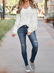 Women's Distressed Skinny Jeans High Stretch Denim Trousers
