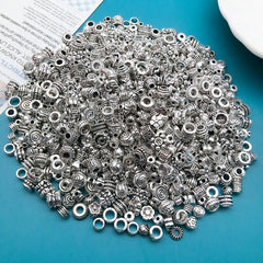 30pcs Antique Silvery Spacer Beads for DIY Bracelet Necklace